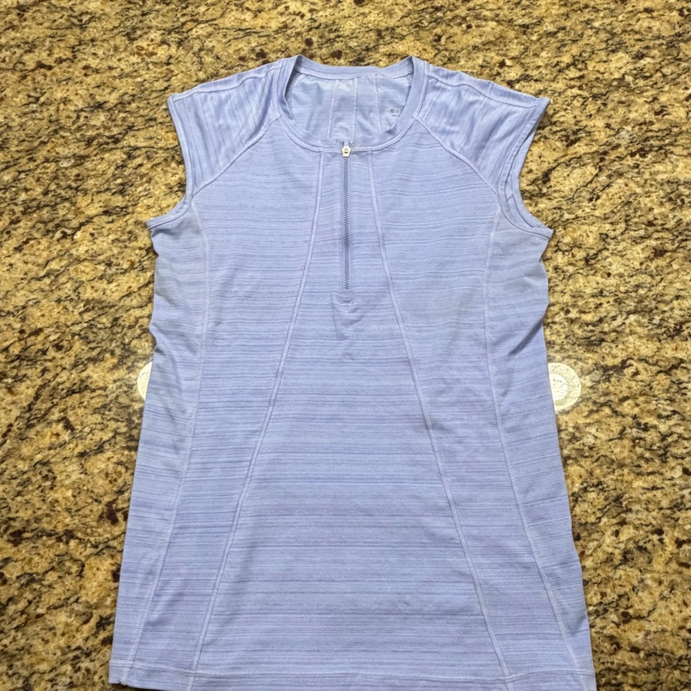 Athleta Womens Periwinkle Space Dye Quarter Zip Cycling Jersey Top Size M ws
